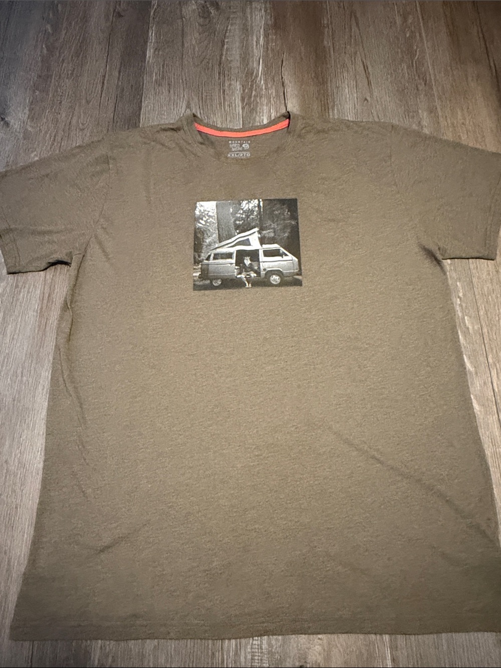 Mountain Hardwear Olive Short-Sleeve Tee with Camper Van Graphic